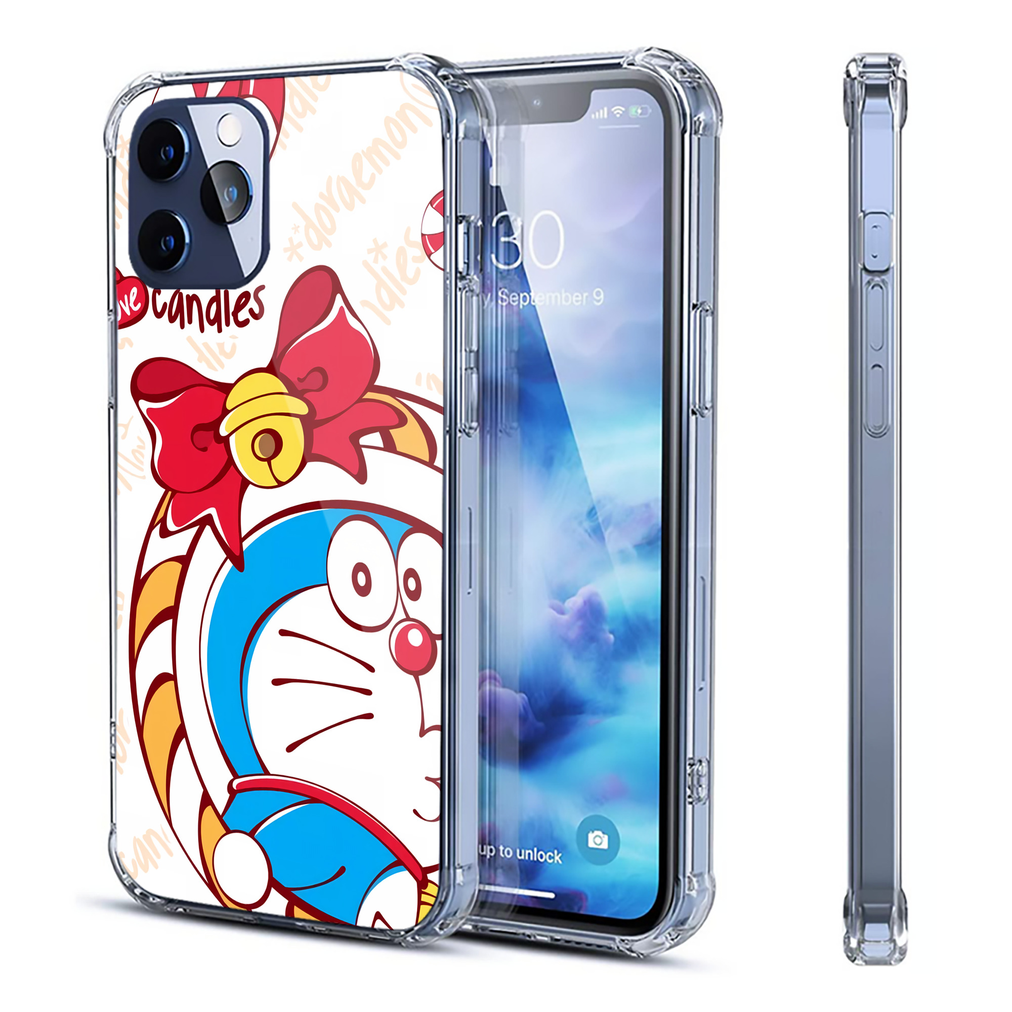 （画像用） ドラえもん Doraemon 【iPhone 12シリーズ対応】透明スマホケース（クリアソフトケース）